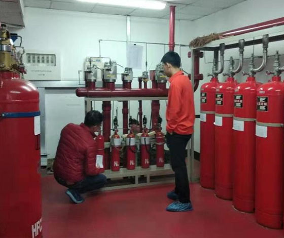 檔案室七氟丙烷滅火系統的調試